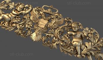 3D model The double-headed eagle and the angels (STL)